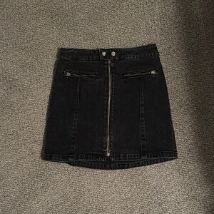 Rag & Bone Black denim Pencil Mini Skirt